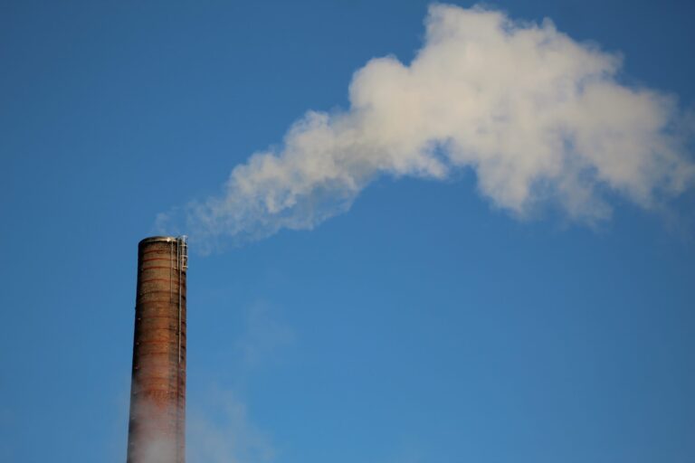smoke cloud coming out of power station