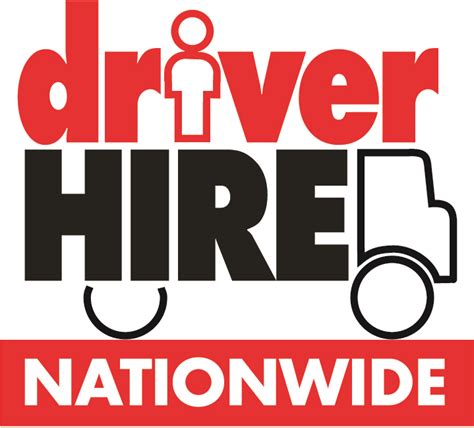 Logo with the words "driver HIRE NATIONWIDE"; "driver" is in red with a person icon as the 'i', "HIRE" is in bold black with a lorry design, and "NATIONWIDE" is in white on a red background, reflecting their ESG commitment.